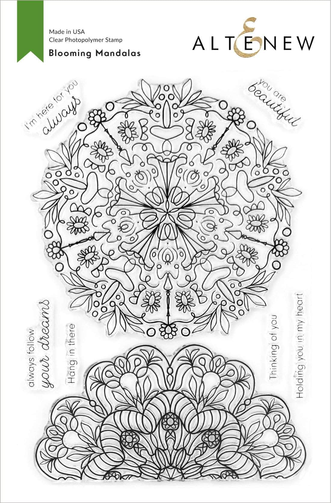 altenew-blooming-mandalas-stempelset-mandala-blumen-6x8 image 1