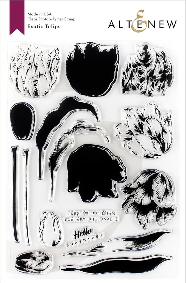 altenew-exotic-tulips-stempelset-6x8-layering-18-teilig image 1