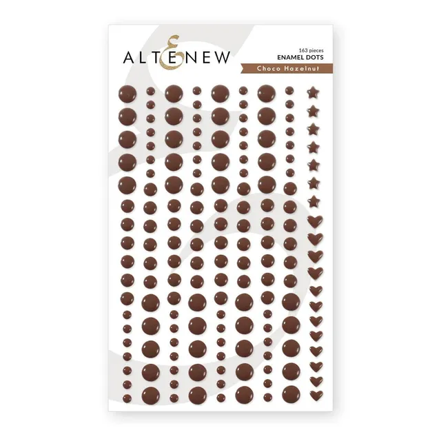 altenew-choco-hazelnut-enamel-dots-selbstklebend-braun image 1