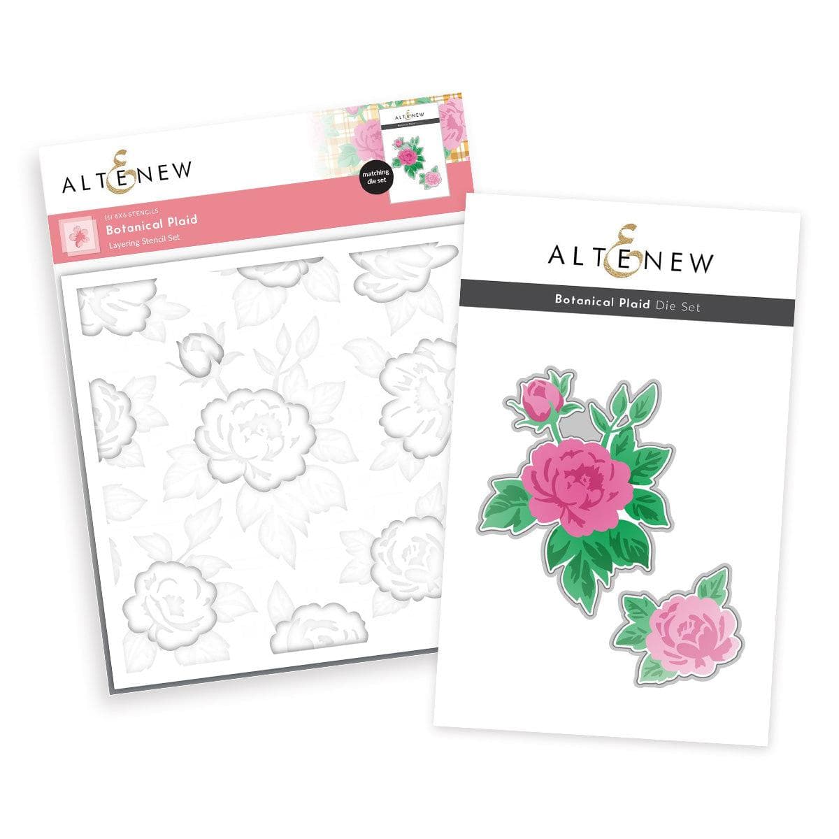 altenew-botanical-plaid-schablone-6x6-complete-bundle image 1