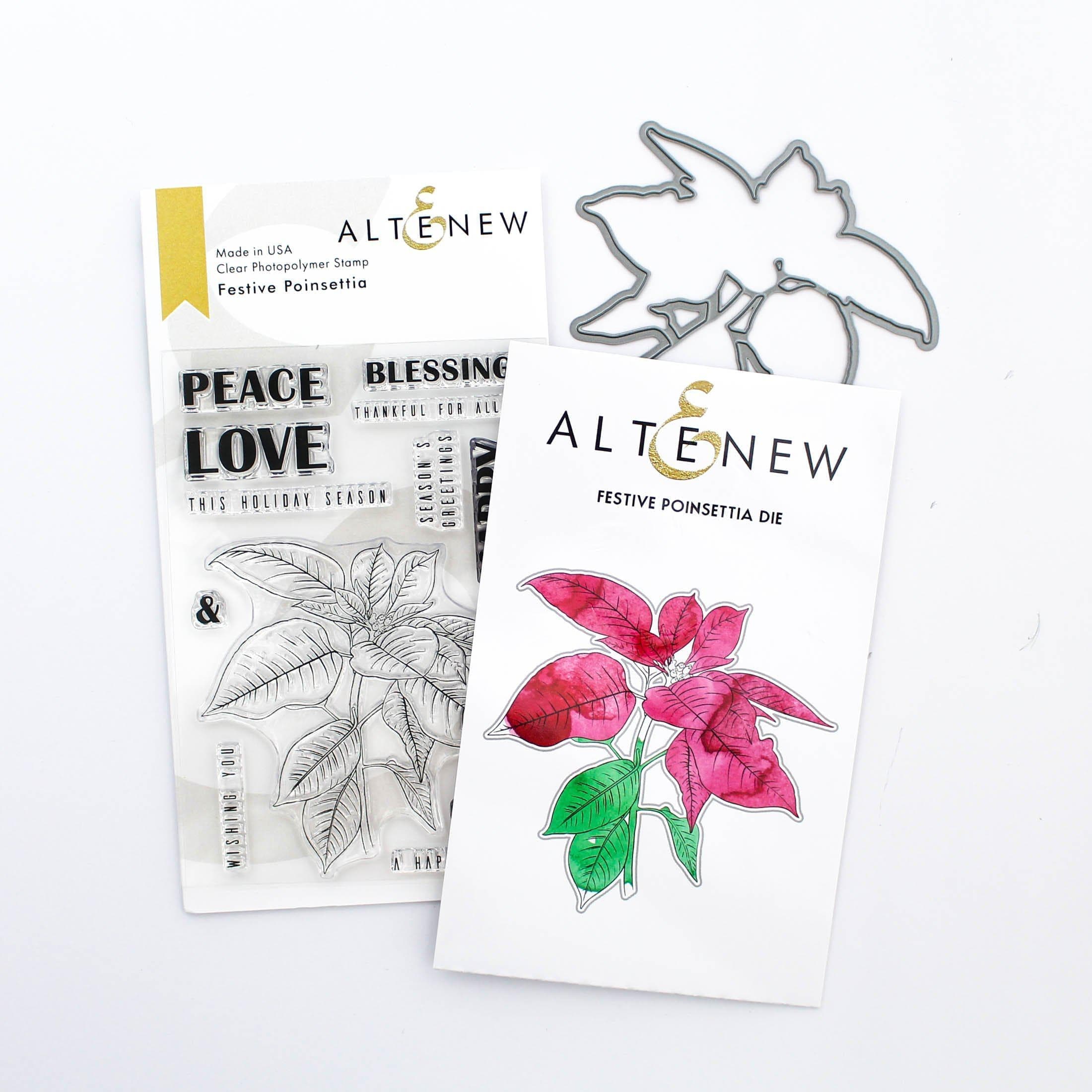 altenew-festive-poinsettia-stempel-stanze-weihnachtsstern image 2