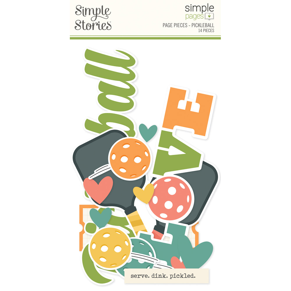 simple-stories-simple-pages-pickelball-stanzteile-16-teile-sportmotiv image 1