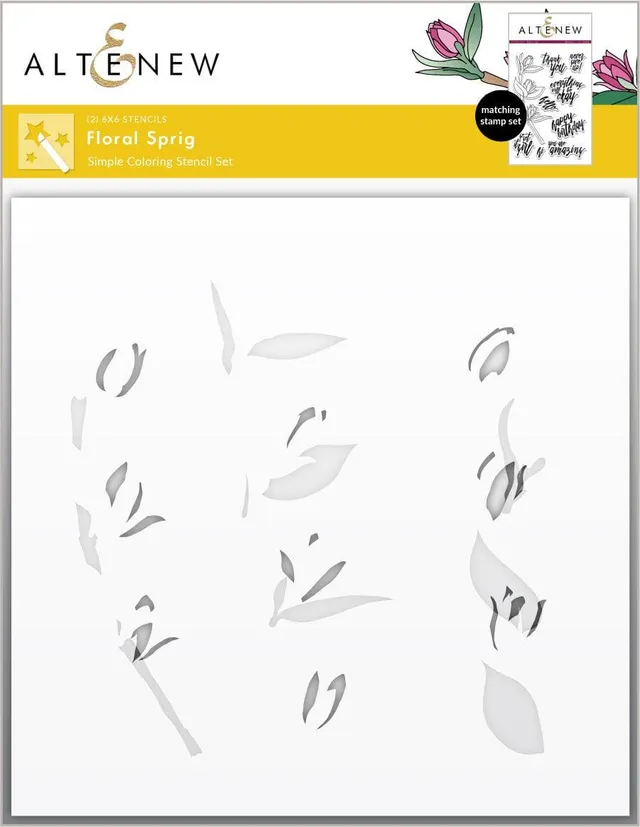 altenew-floral-sprig-schablonenset-blumen-2in1 image 1