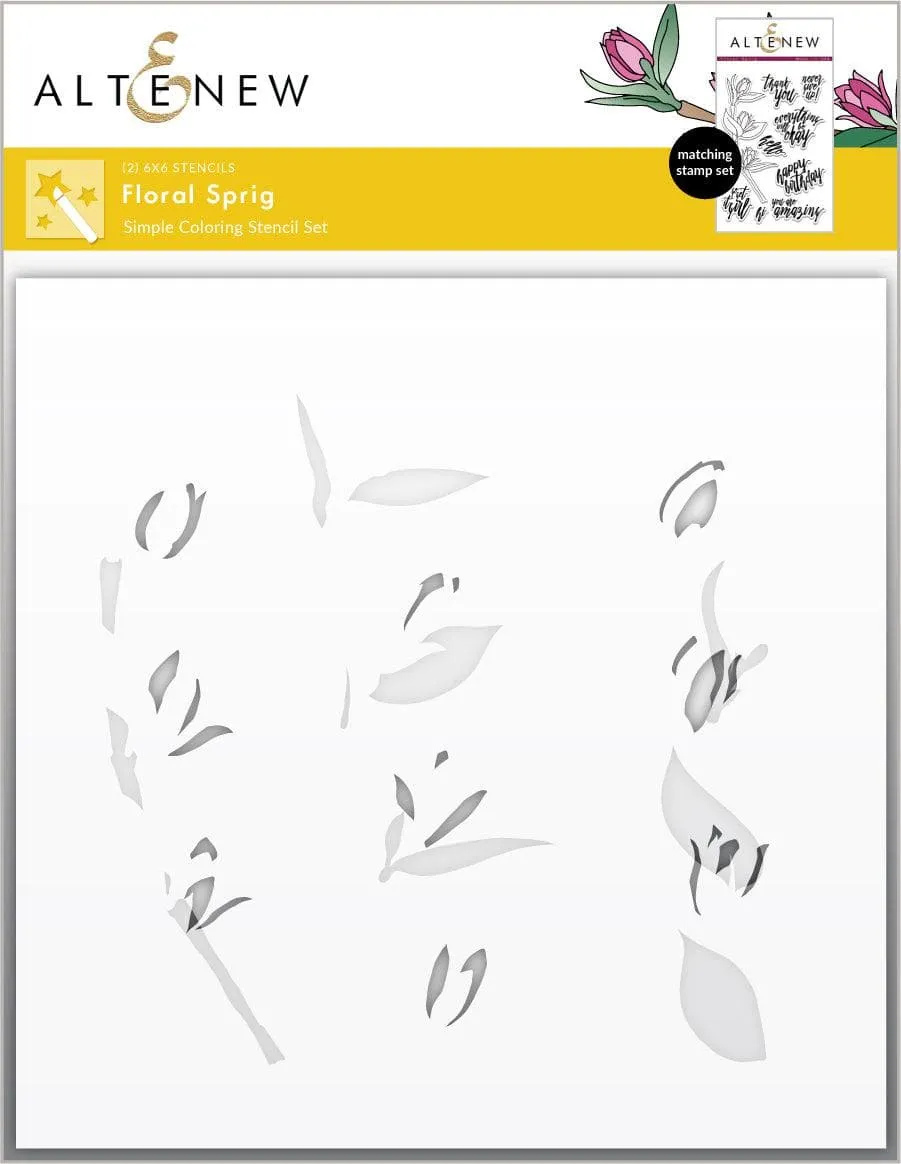 altenew-floral-sprig-schablonenset-blumen-2in1 image 1