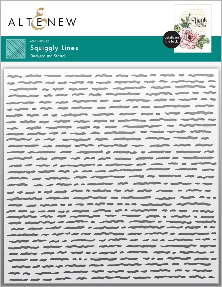 altenew-squiggly-lines-hintergrundschablone-6x6-vintage image 1