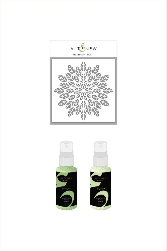altenew-leaf-burst-stencil-spray-bundle-forest-glades image 1