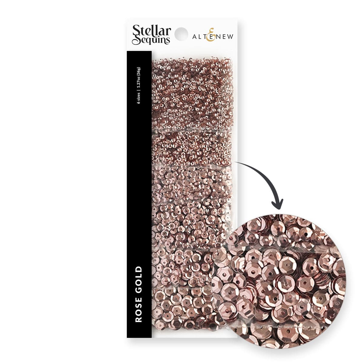 altenew-stellar-sequins-pailletten-rose-gold-36g image 1