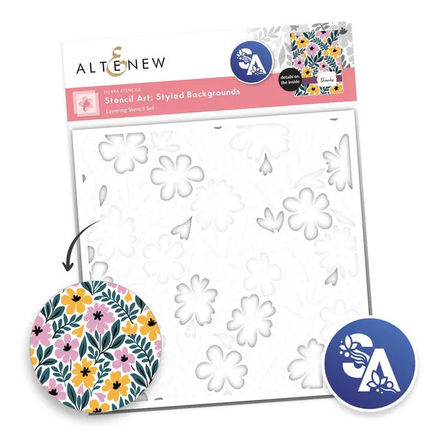 altenew-stencil-art-styled-backgrounds-schablonen-6in1 image 1