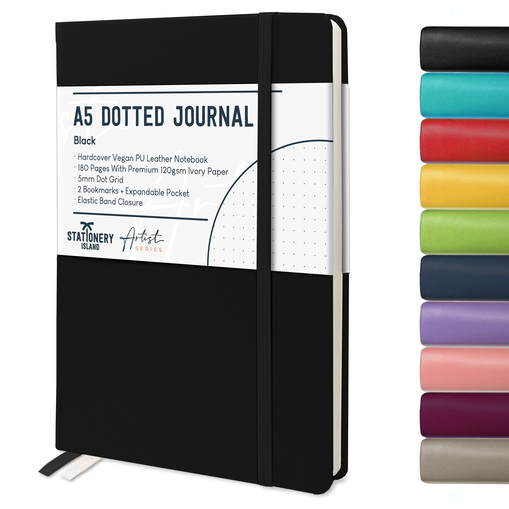 stationery-island-journal-bullet-journal-a5-dotted-schwarz-180-s image 3