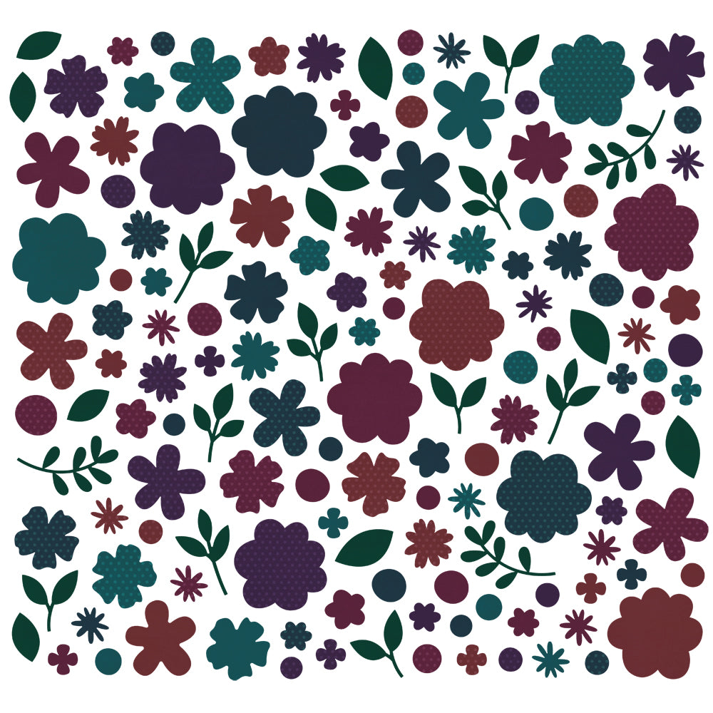 simple-stories-color-vibe-flower-bits-darks-blumensticker-143-teile image 2