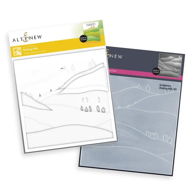 altenew-rolling-hills-embossing-folder-3d-6x6 image 1