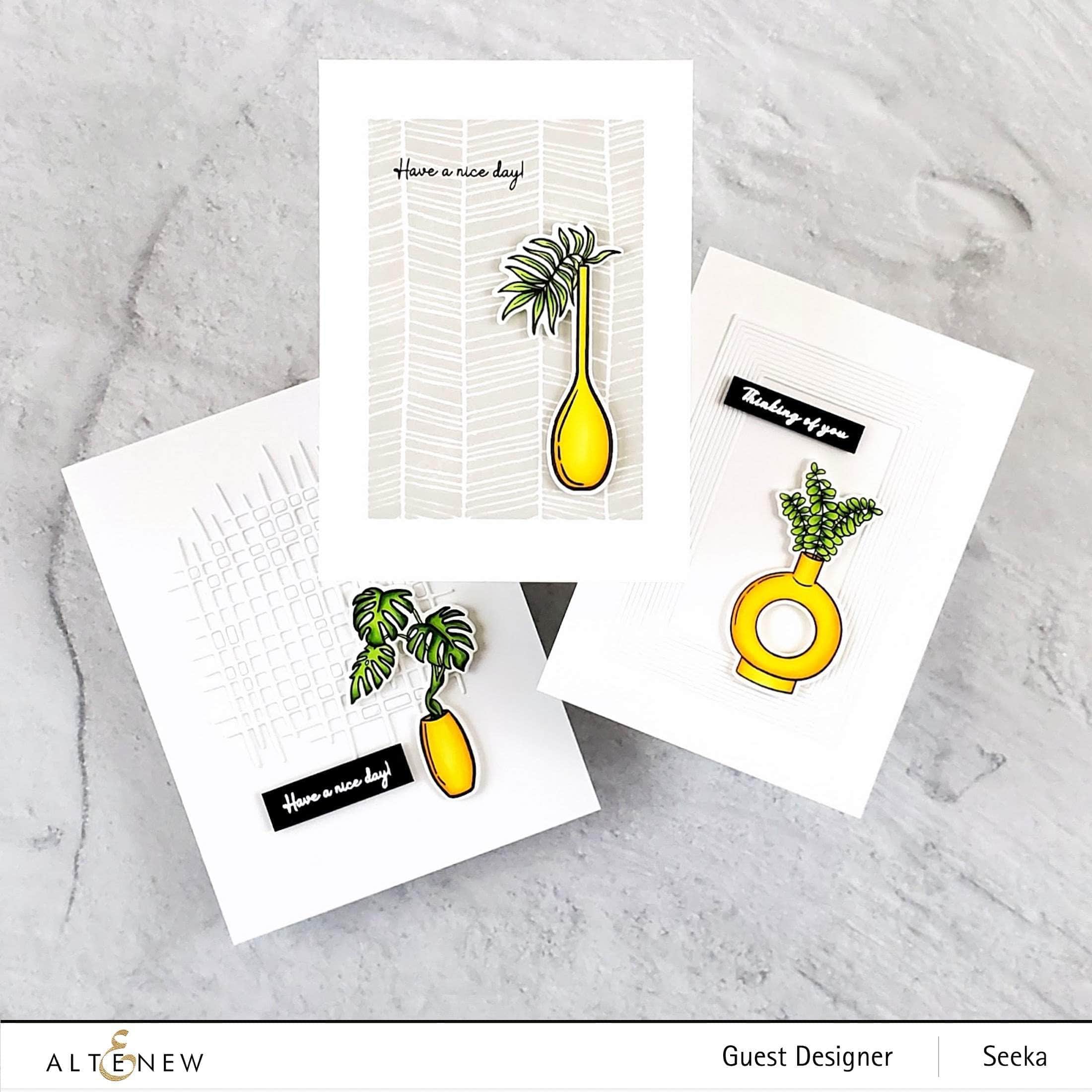 altenew-monstera-in-vase-stempelset-pflanzen-2x3 image 3