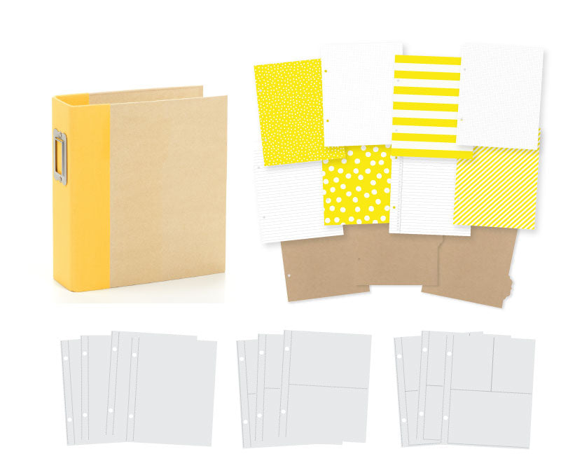 simple-stories-sn-p-6x8-binder-album-gelb-mit-taschen image 4