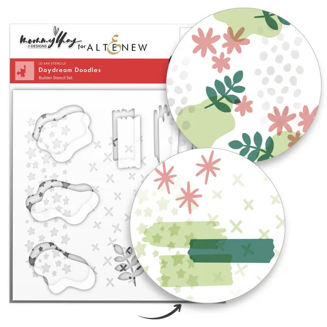 altenew-daydream-doodles-stencil-set-schablone-6x6-2-teile image 1
