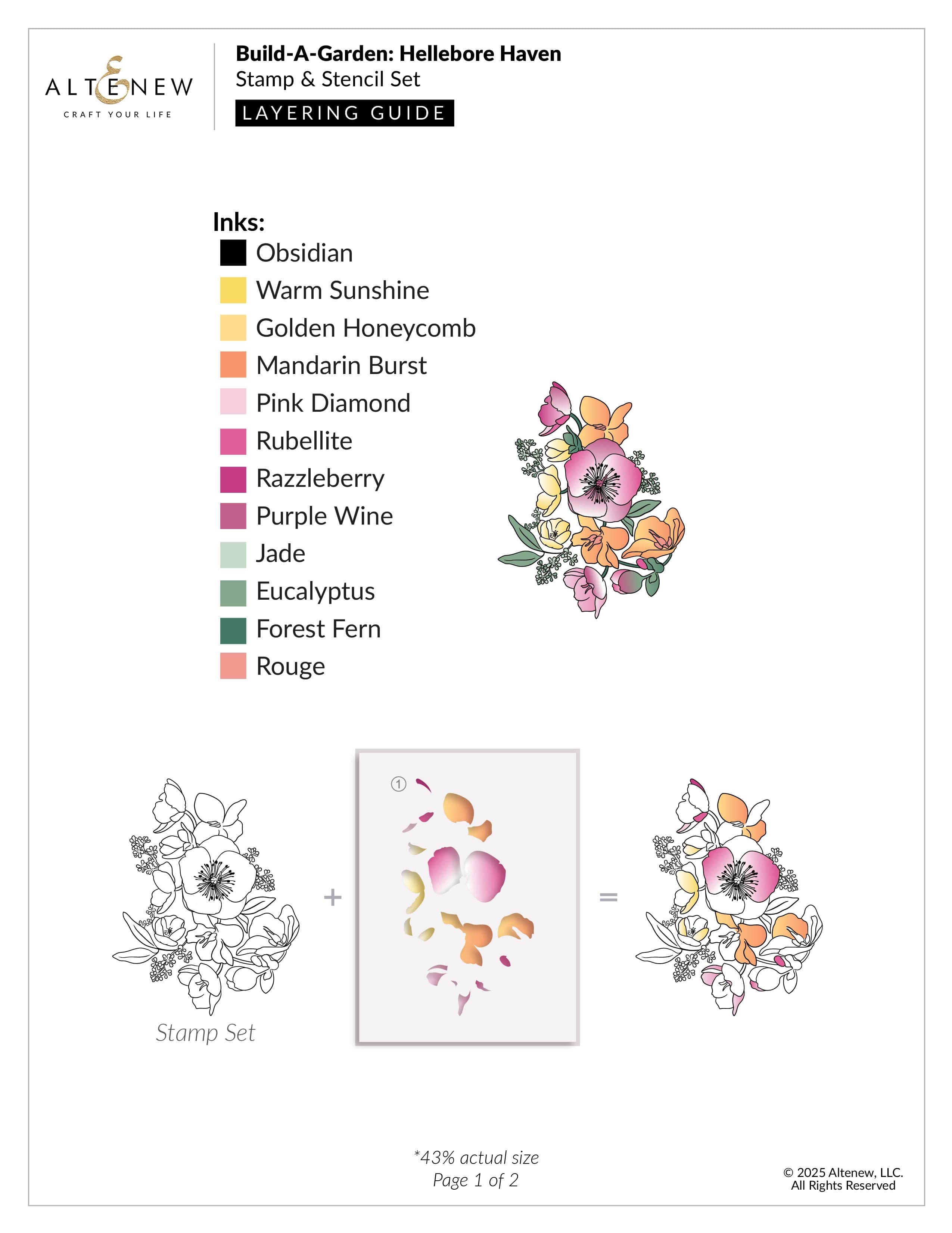 altenew-build-a-garden-hellebore-haven-stempelset-nieswurz-4in1 image 3