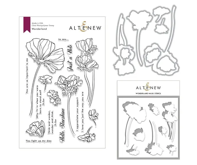 altenew-wonderland-mask-stencil-schablone-blumen-vintage image 1