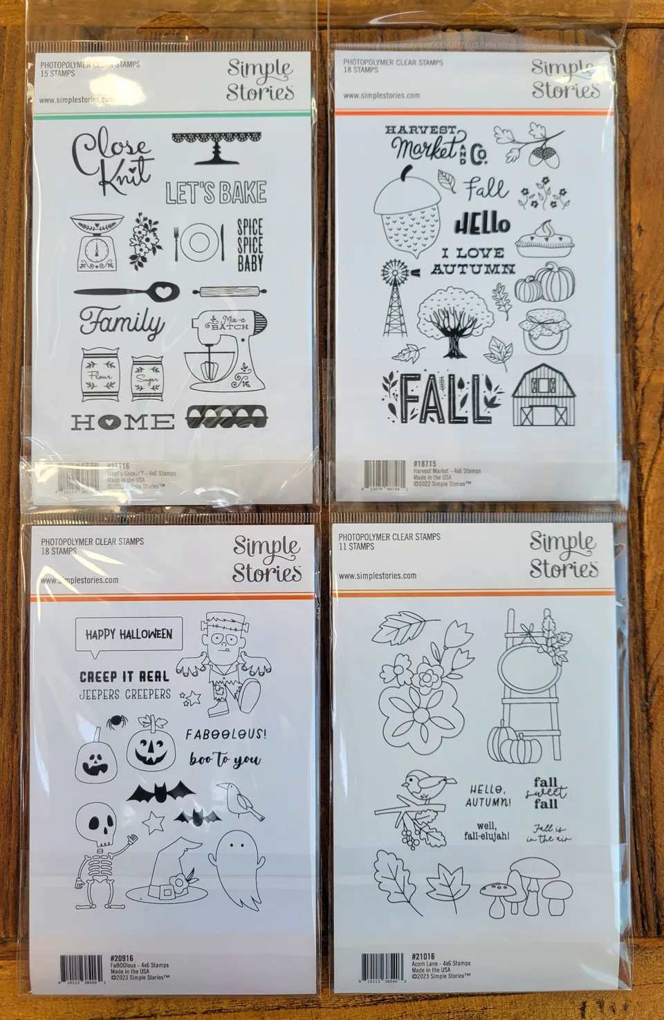 simple-stories-halloween-fall-stempelset-bundle-4-sets-clear-stamps image 1