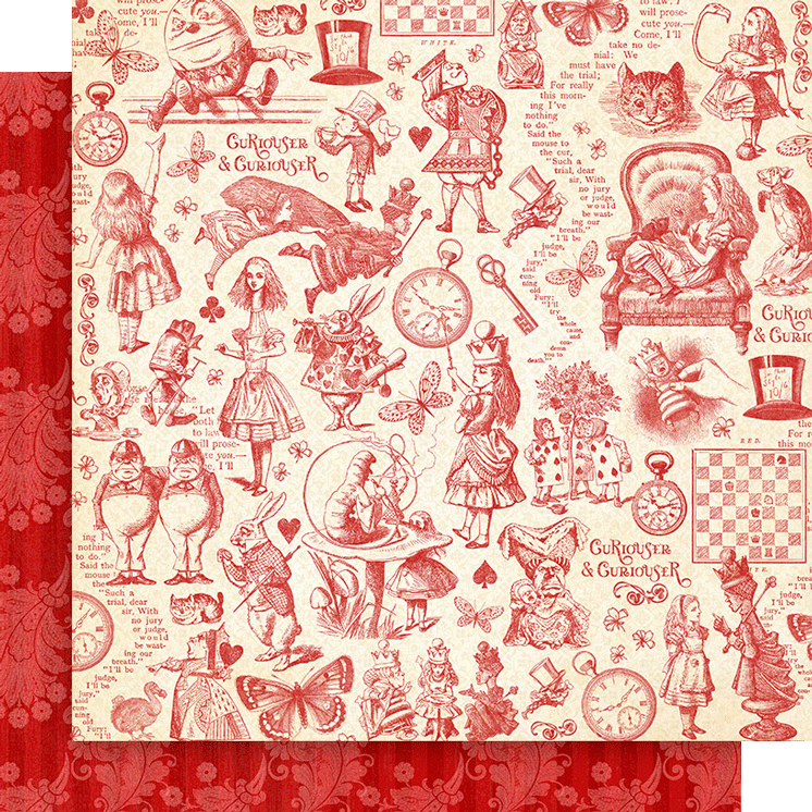 graphic-45-curiouser-curiouser-12x12-collection-pack-alice-papier image 6