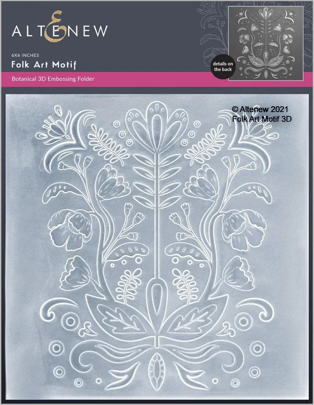 altenew-folk-art-motif-3d-embossing-folder-6x6-botanik image 1