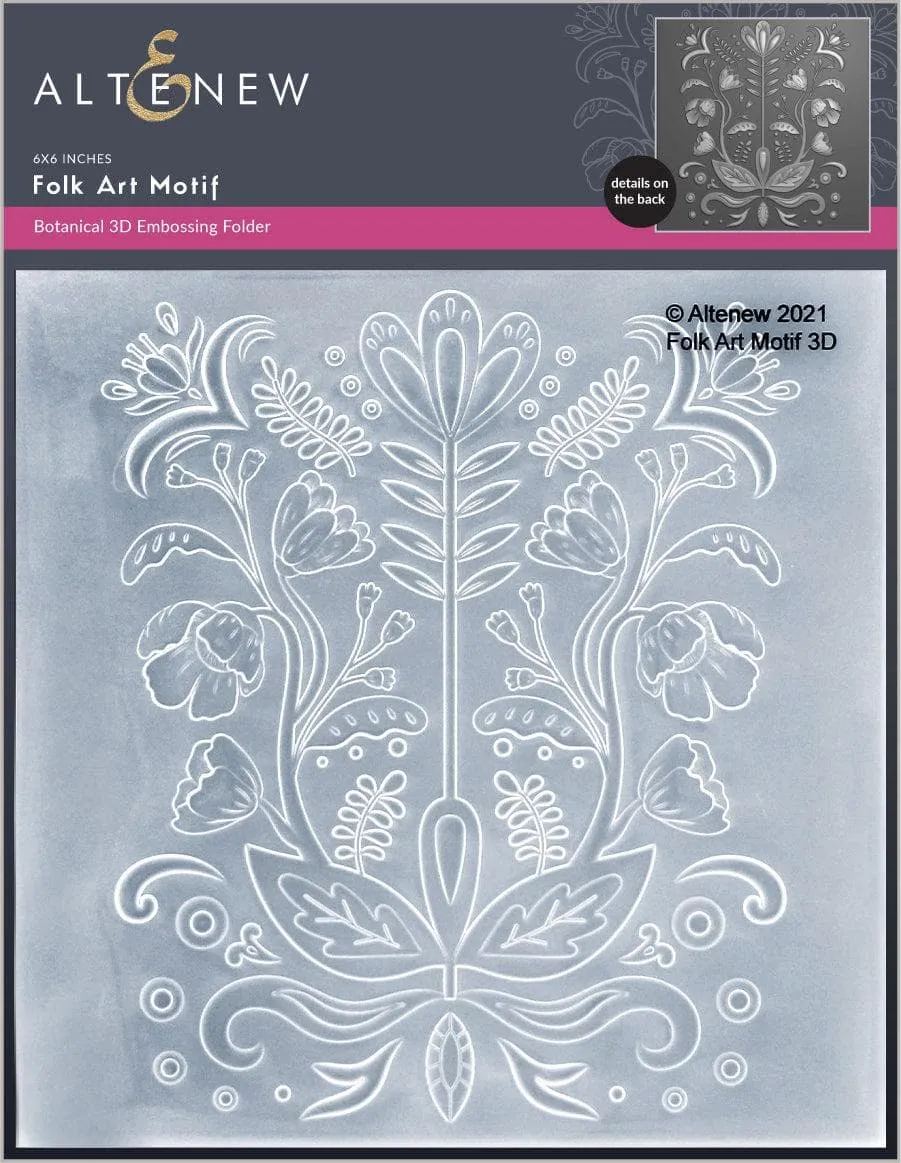 altenew-folk-art-motif-3d-embossing-folder-6x6-botanik image 1