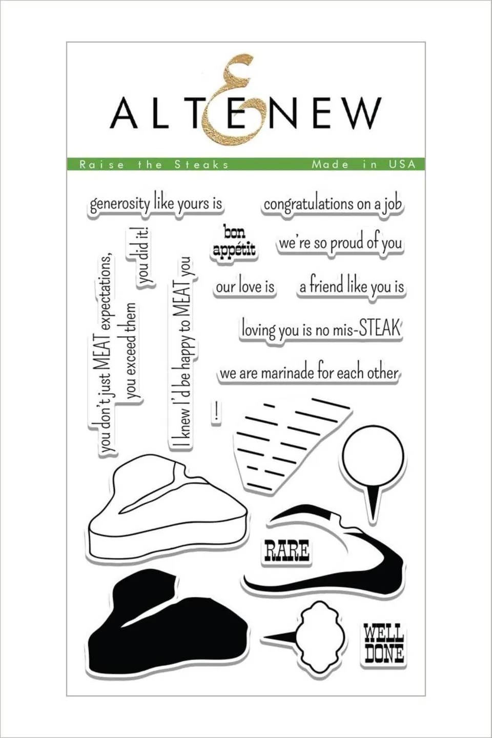 altenew-raise-the-steaks-stempelset-clear-stamps-20-tlg-4x6 image 1