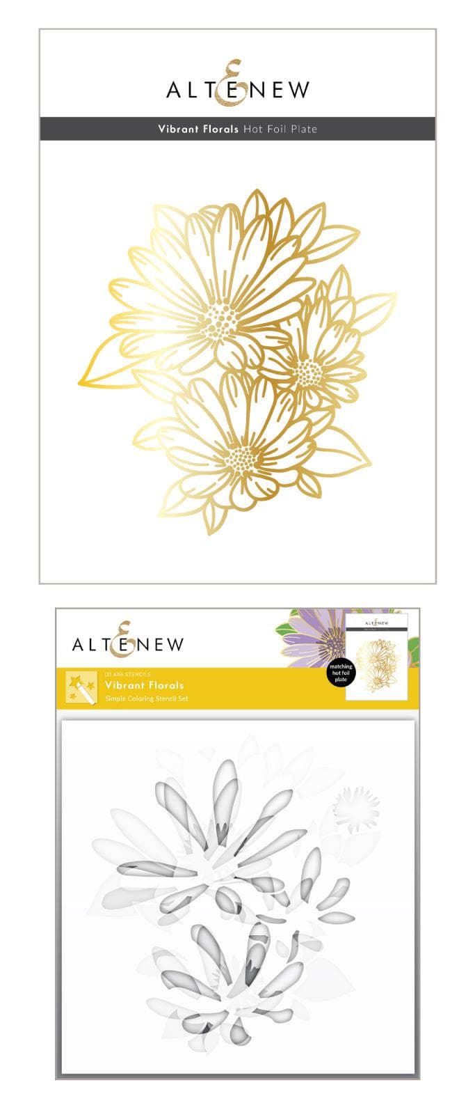 altenew-vibrant-florals-hei-folienplatte-komplett-bundle-daisies image 1