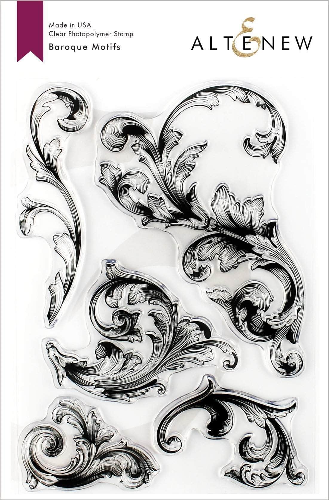altenew-baroque-motifs-stempelset-clear-stamps-6x8 image 1