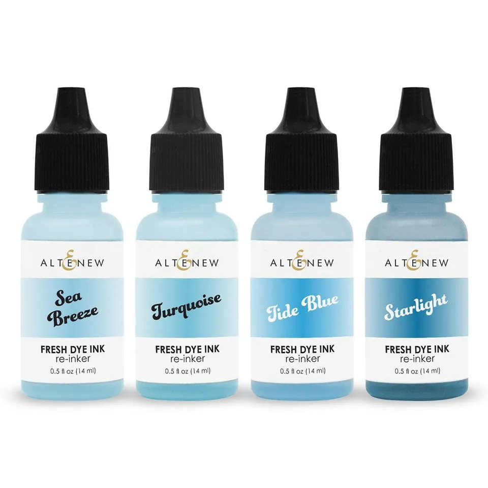 altenew-inks-deep-blue-seas-fresh-dye-ink-reinker-complete-bundle image 1