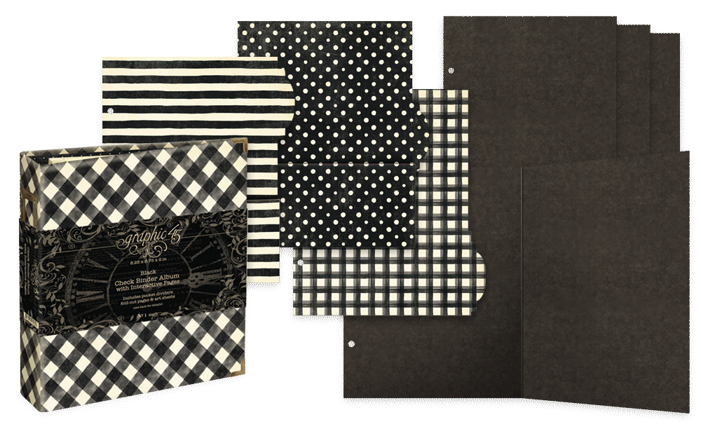 graphic-45-staples-check-binder-album-schwarz-interaktiv image 2