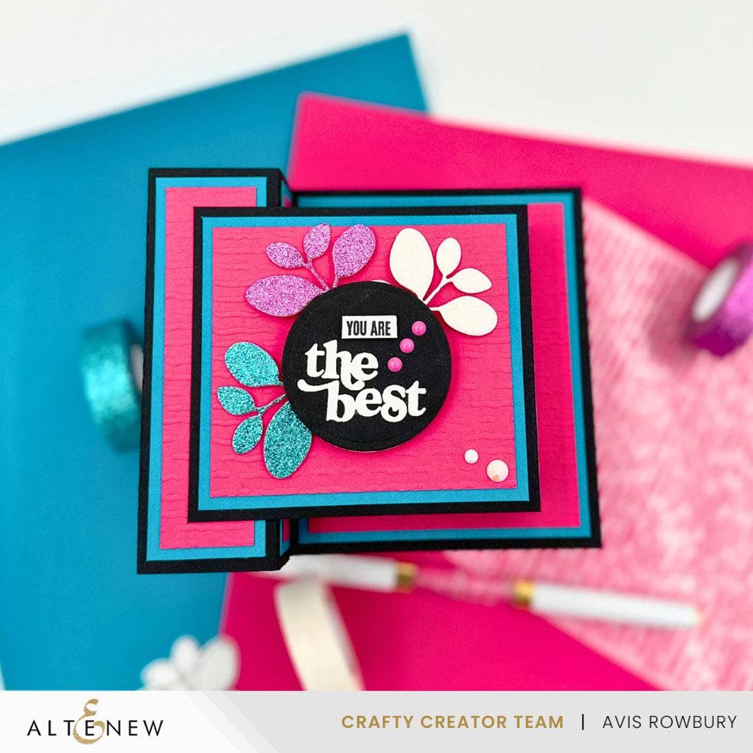 altenew-teal-cave-cardstock-papier-10-blatt-240-gsm-petrol image 3