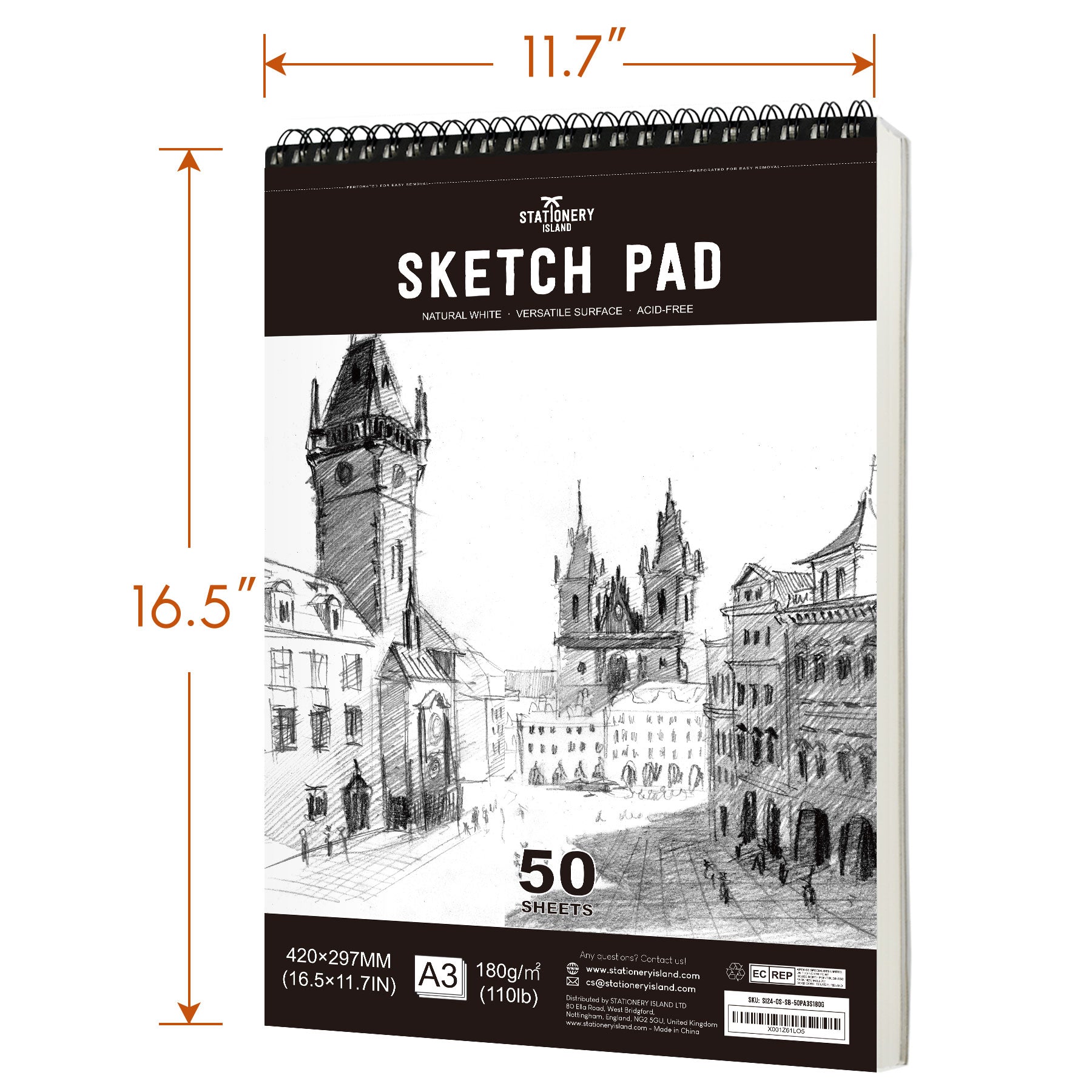 stationery-island-sketchbook-skizzenbuch-a4-180g-50-blatt image 2