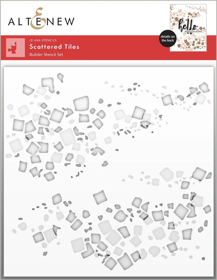 altenew-scattered-tiles-builder-stencil-set-2-in-1-mosaik image 1