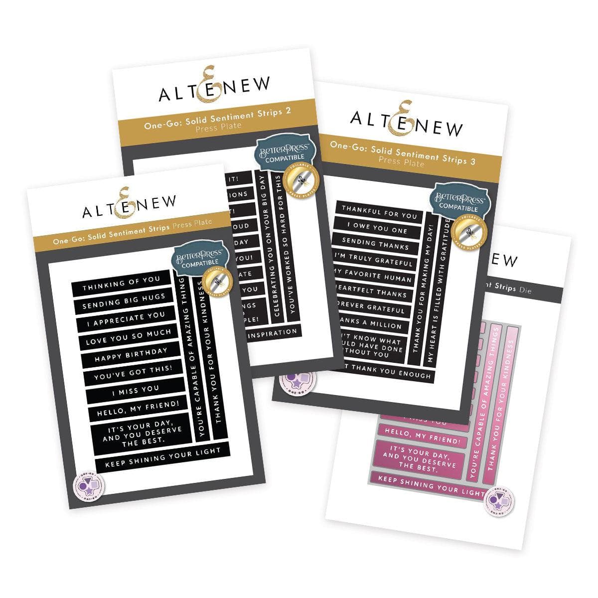 altenew-solid-sentiments-bundle-press-platten-stanzen image 1