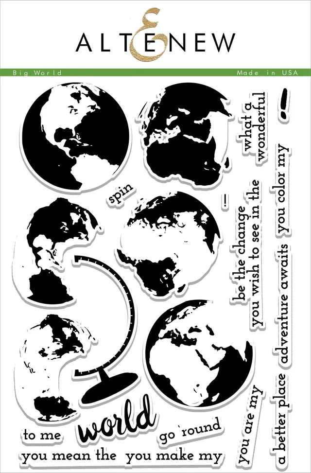 altenew-big-world-stempelset-globus-weltkarte-6x8 image 1