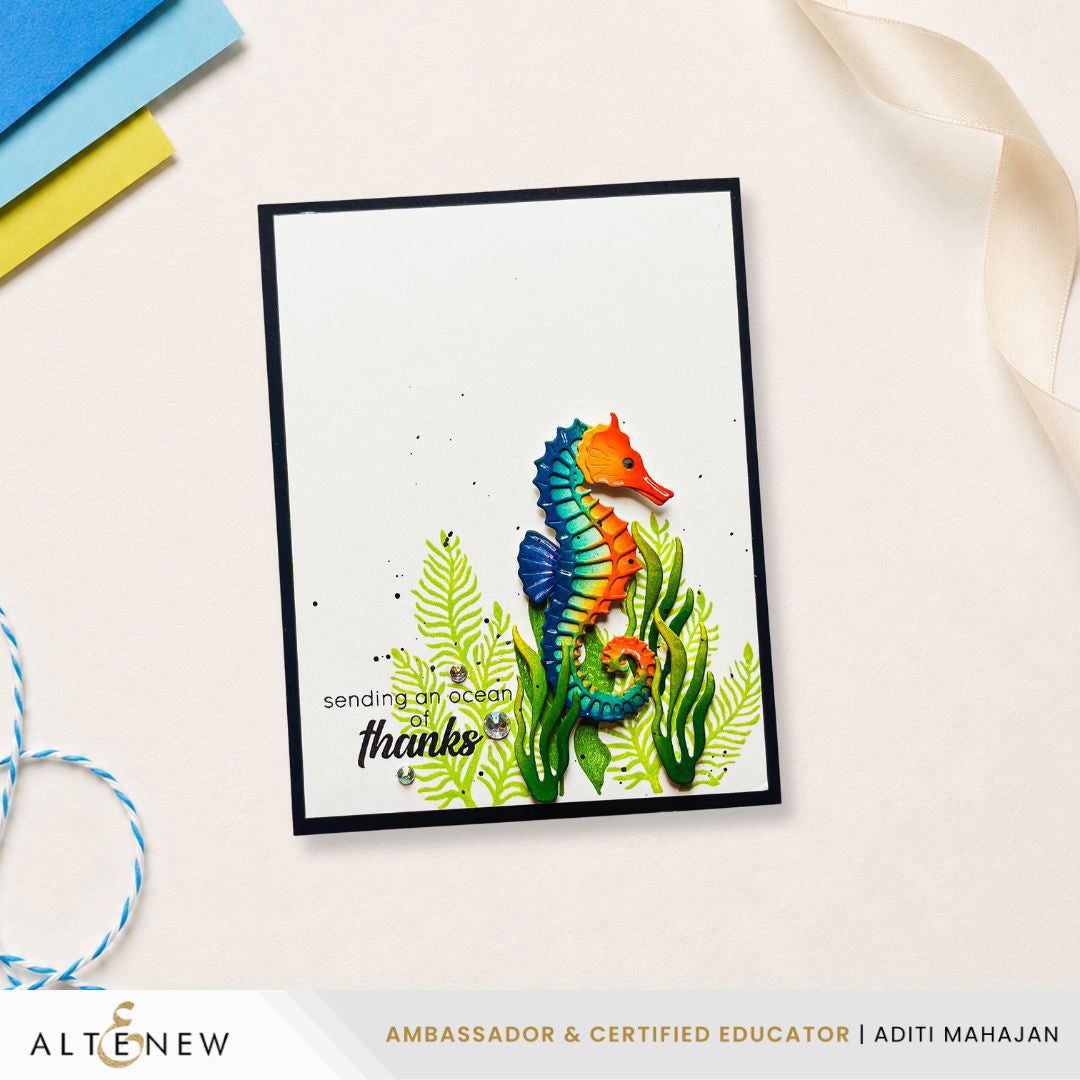 altenew-mini-delight-graceful-seahorse-stempel-stanz-set-seepferd image 4