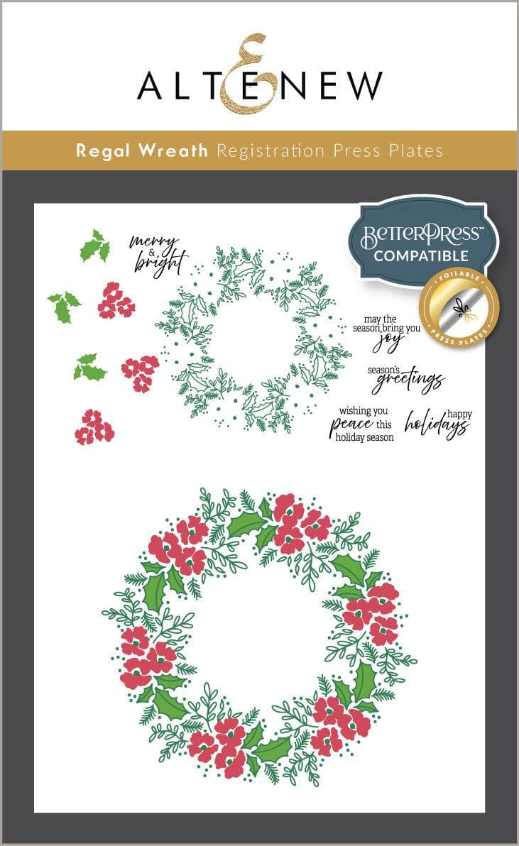 altenew-regal-wreath-press-plate-foil-platte-weihnachtskranz image 1