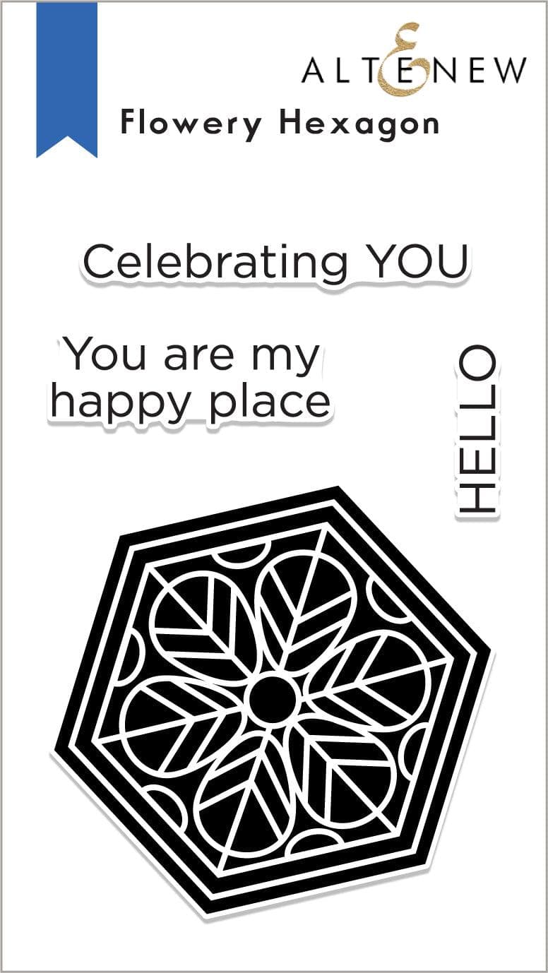 altenew-stamps-flowery-hexagon-stempelset-mini-2x3-klar image 1