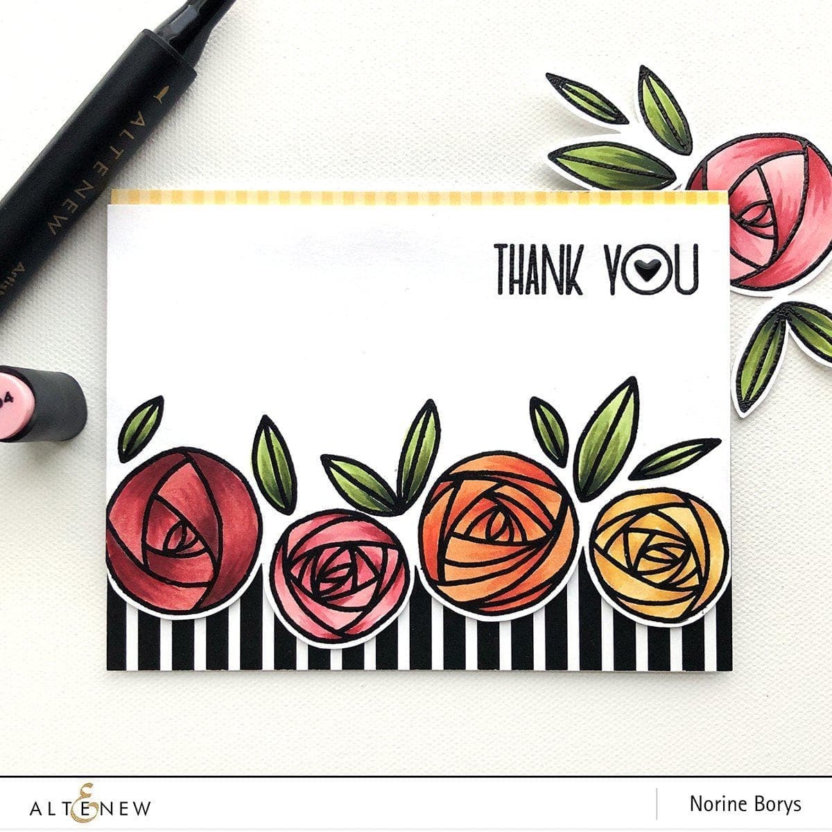 altenew-rennie-roses-bundle-stempel-stanzen-schablone image 2