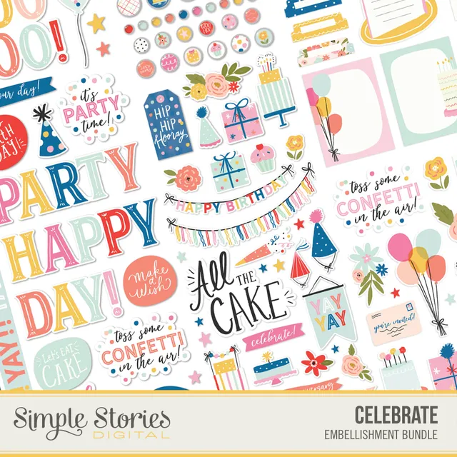simple-stories-celebrate-digital-embellishment-bundle-209-teile image 1