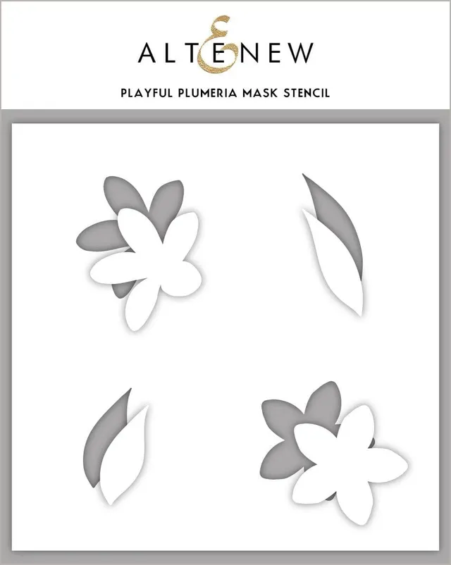 altenew-playful-plumeria-mask-stencil-schablone-6x6 image 1