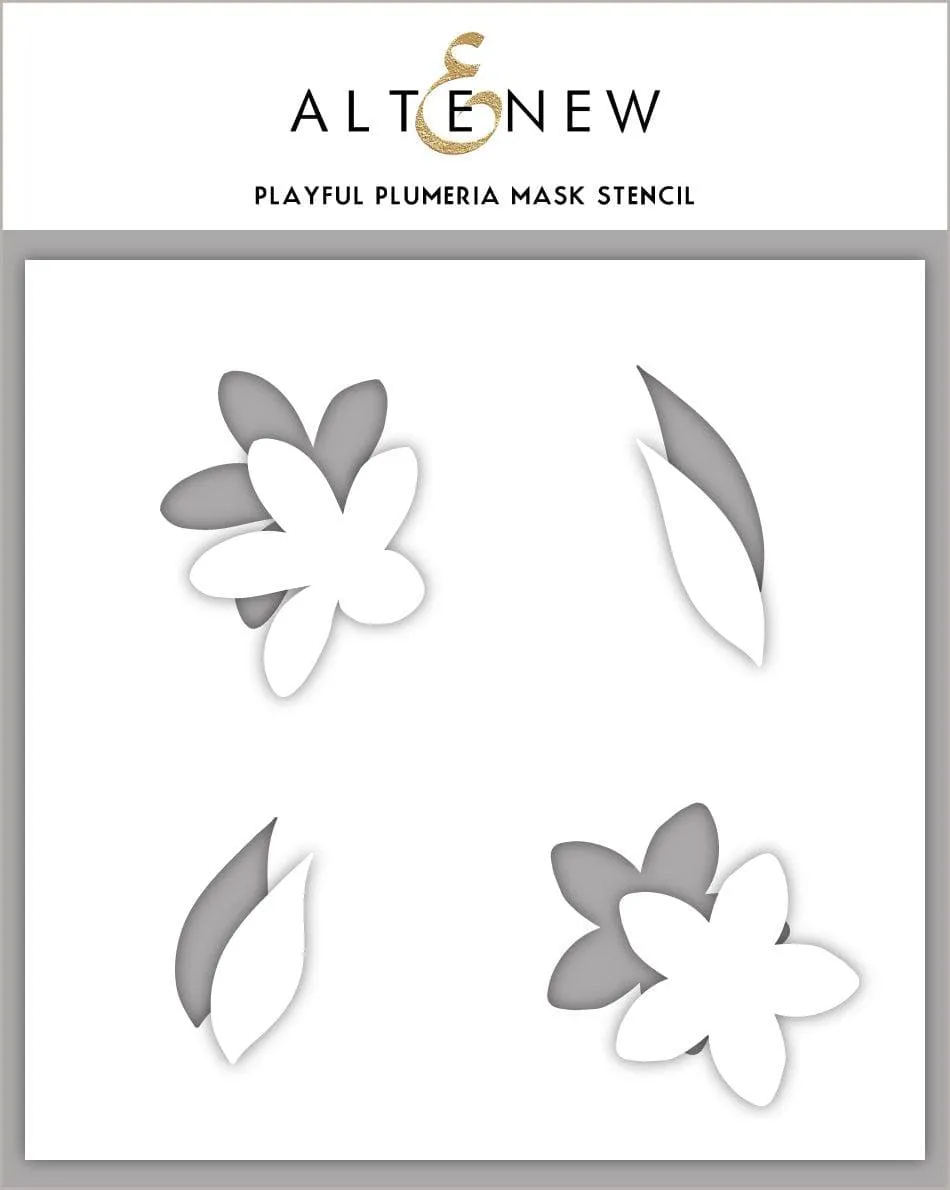 altenew-playful-plumeria-mask-stencil-schablone-6x6 image 1