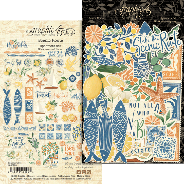 graphic-45-scenic-route-ephemera-set-die-cuts-69tlg image 1