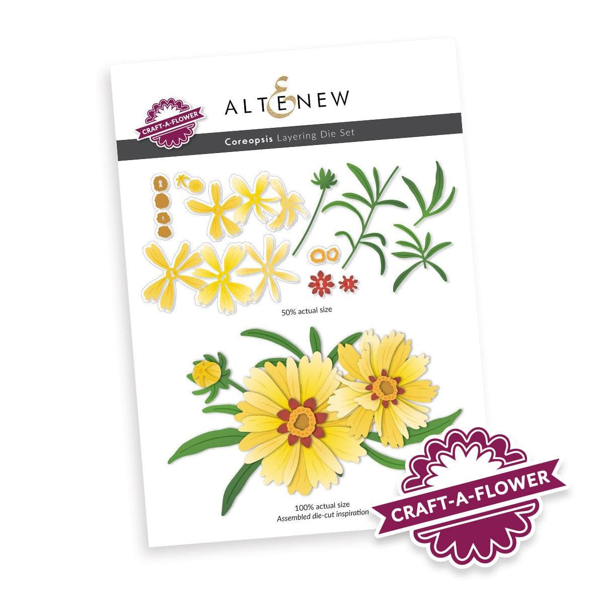 altenew-craft-a-flower-coreopsis-stanzset-blume-11-tlg image 1