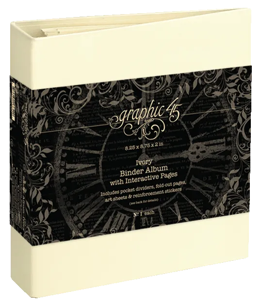 graphic-45-binder-album-ivory-interaktiv-8-25x8-75-creme image 1