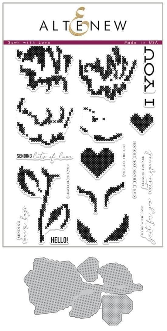 altenew-sewn-with-love-stempel-n-hen-blumen-6x8 image 1