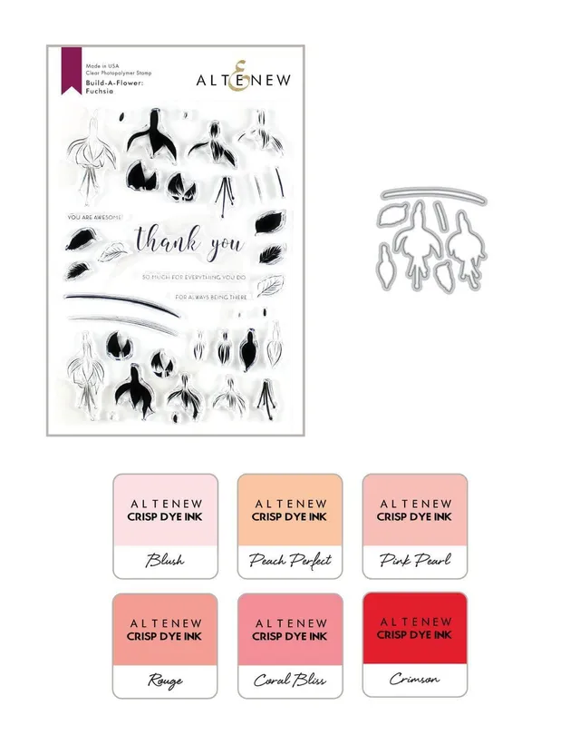 altenew-build-a-flower-fuchsia-stempel-stanzen-inks-bundle image 1