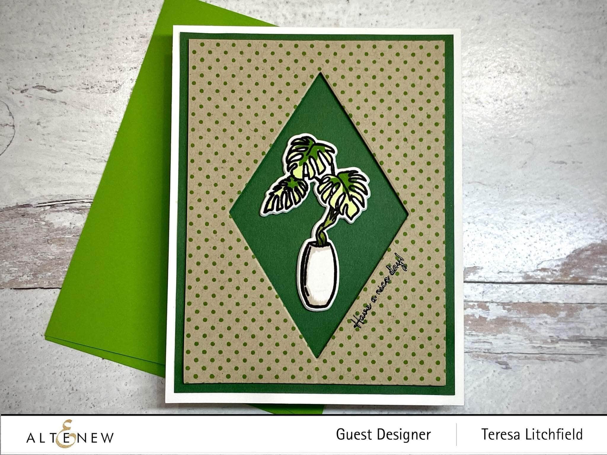 altenew-monstera-in-vase-stempelset-pflanzen-2x3 image 8