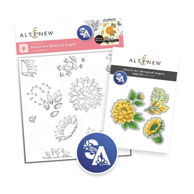 altenew-botanical-argyle-schablone-stencil-art-bundle-herbst image 1