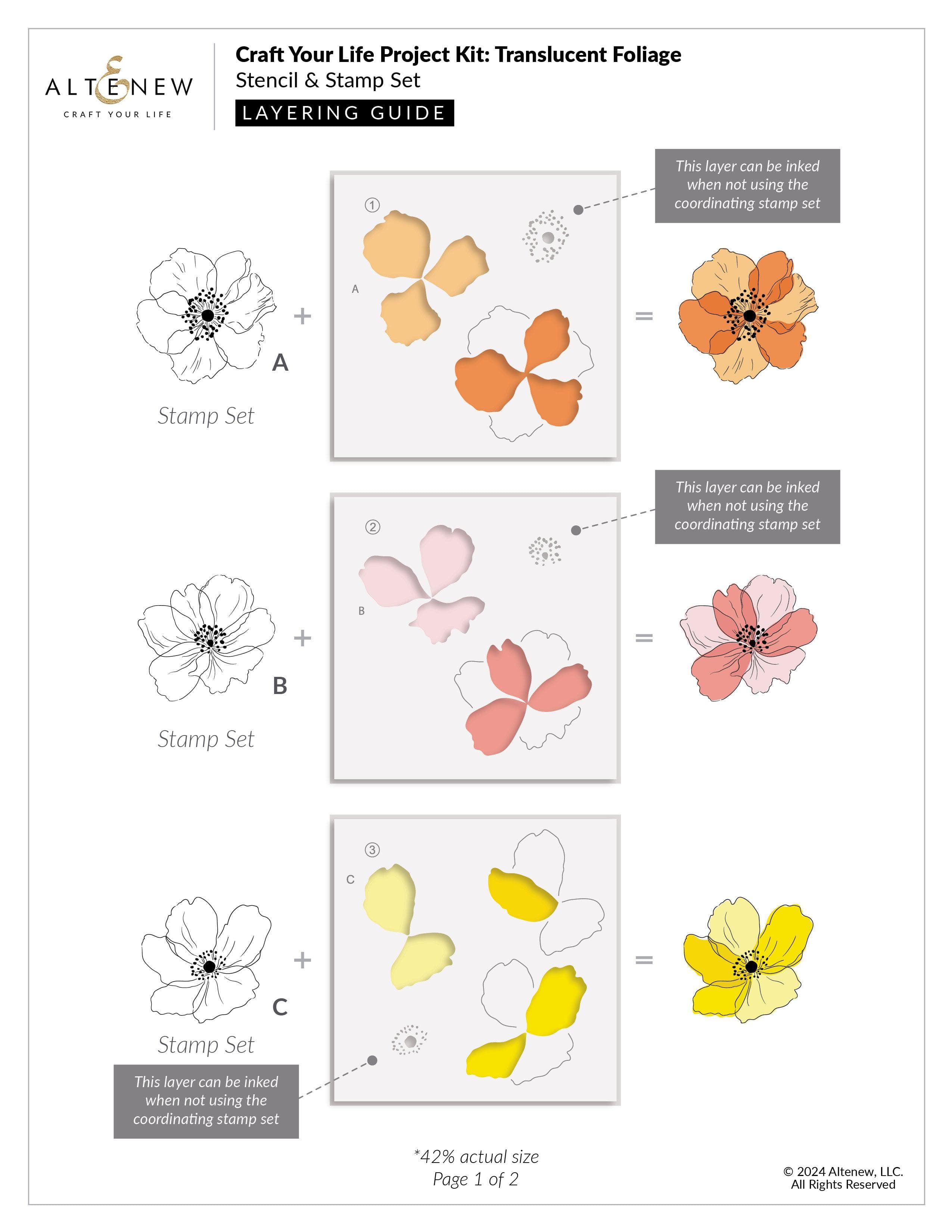 altenew-translucent-foliage-project-kit-blumen-set image 3