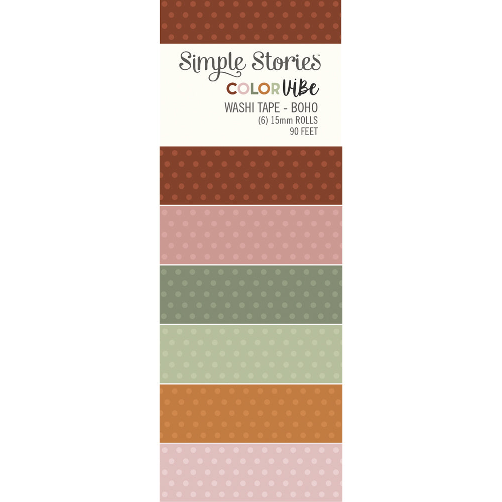 simple-stories-color-vibe-washi-tape-boho-6-rollen-15-mm image 1